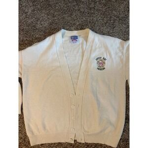 VTG Green‎ Bay Packers NFL Nutmeg CARDIGAN, Men's Large